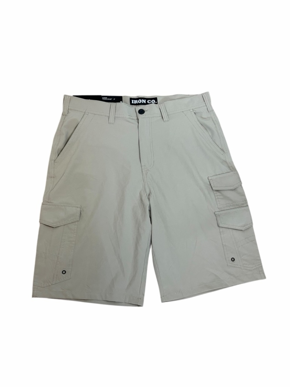 Iron Co. Comfort Waistband Stretch Hybrid Cargo Short Stone Mens Sz 34 NWT